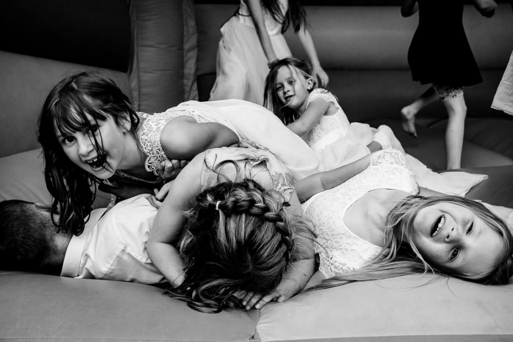 bouncy castle at deers leap wedding